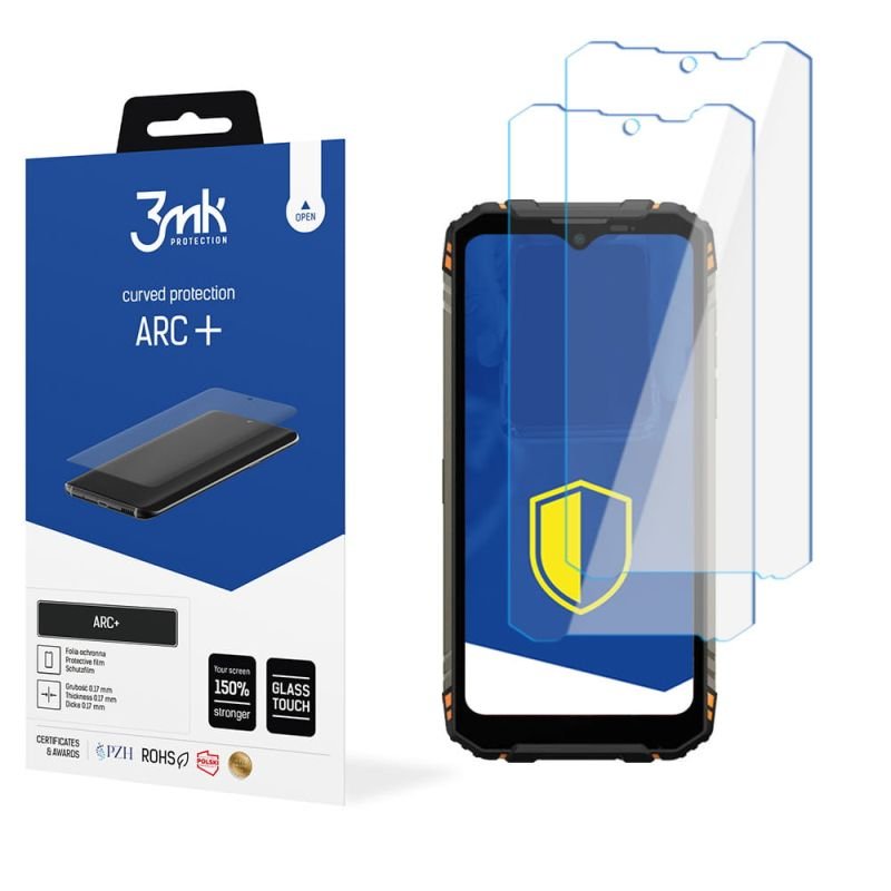 2x Folia na zaokrąglony ekran do do Doogee S96 Pro - 3mk ARC+