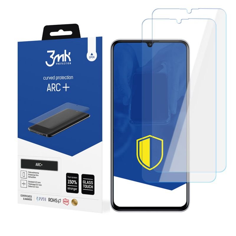 2x Folia na zaokrąglony ekran do do Huawei Nova Y70 - 3mk ARC+
