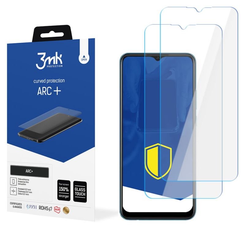 2x Folia na zaokrąglony ekran do do Oppo A35 - 3mk ARC+