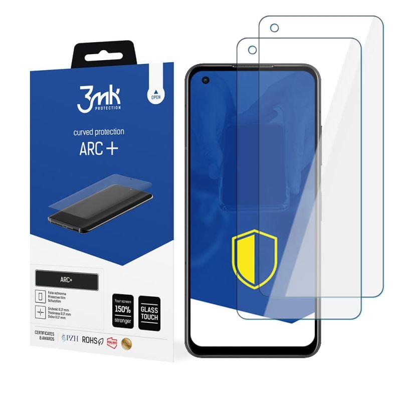 2x Folia na zaokrąglony ekran do do Asus Zenfone 9 - 3mk ARC+