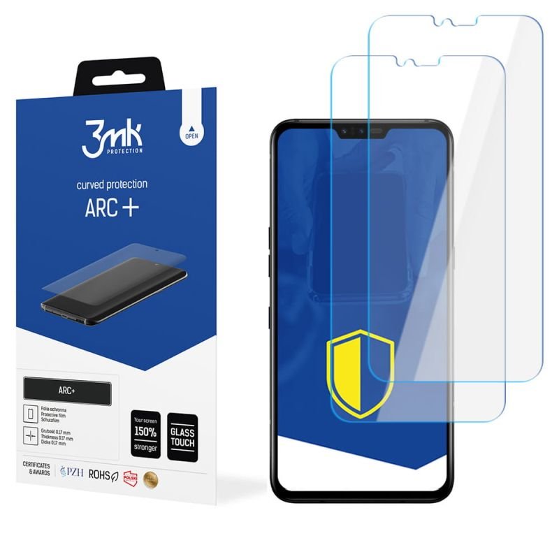 2x Folia na zaokrąglony ekran do do LG V50 ThinQ 5G - 3mk ARC+