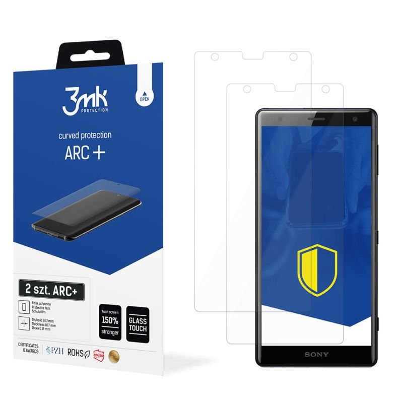 2x Folia na zaokrąglony ekran do do Sony Xperia XZ2 - 3mk ARC+