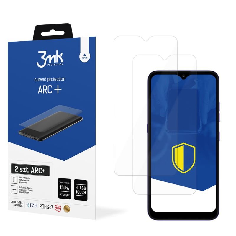 2x Folia na zaokrąglony ekran do do LG K71 - 3mk ARC+