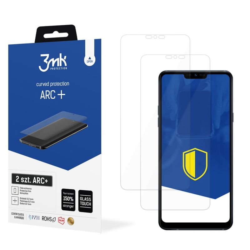 2x Folia na zaokrąglony ekran do do LG K42 - 3mk ARC+