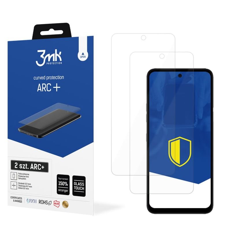 2x Folia na zaokrąglony ekran do do LG Q31 - 3mk ARC+