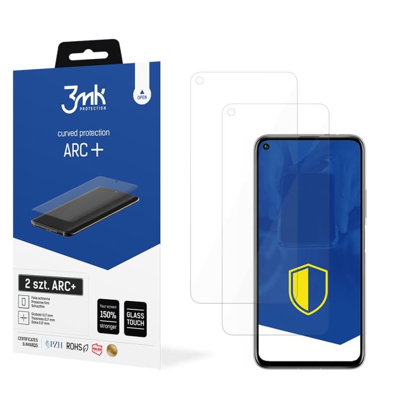 2x Folia na zaokrąglony ekran do do HTC U20 5G - 3mk ARC+