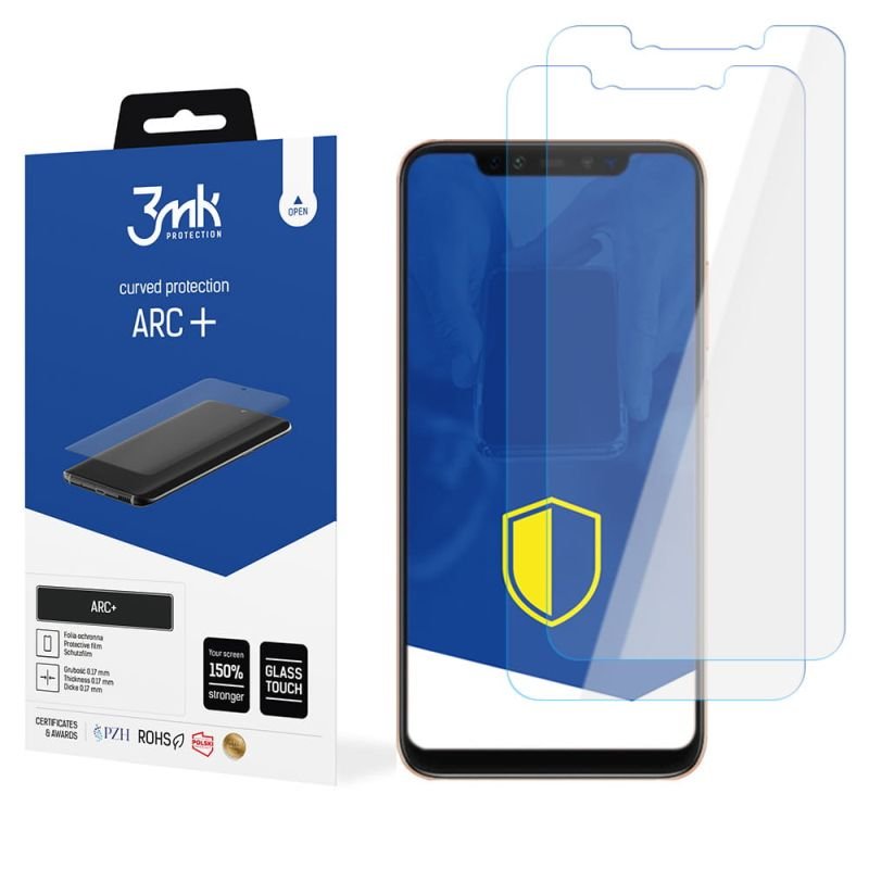 2x Folia na zaokrąglony ekran do do Xiaomi Mi 8 Pro - 3mk ARC+