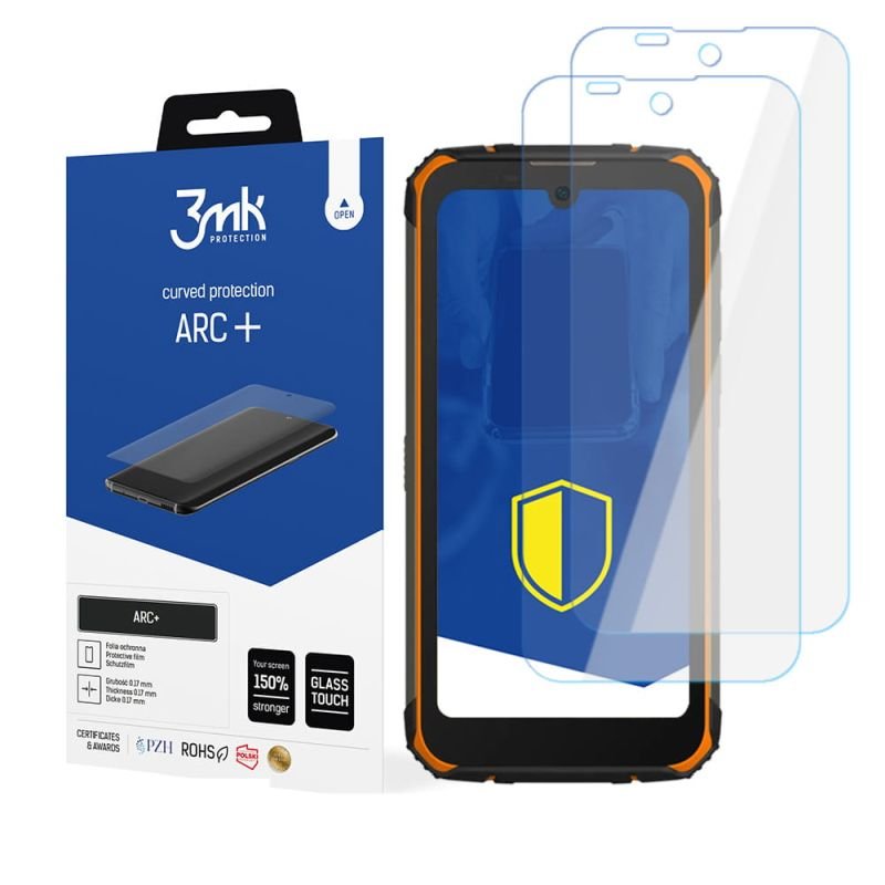 2x Folia na zaokrąglony ekran do do Doogee S59 Pro - 3mk ARC+