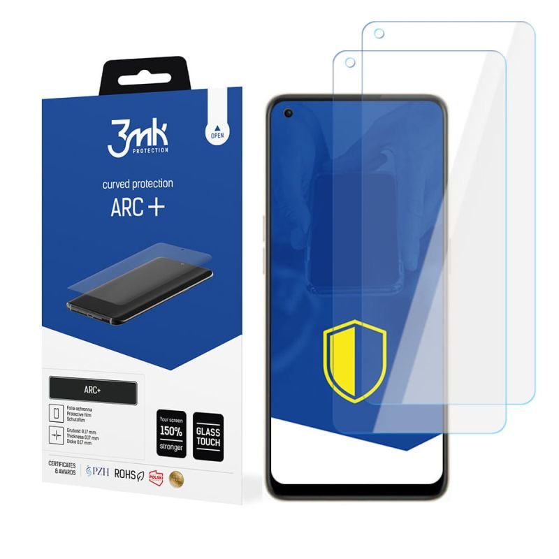 2x Folia na zaokrąglony ekran do do Oppo Reno 8 5G - 3mk ARC+