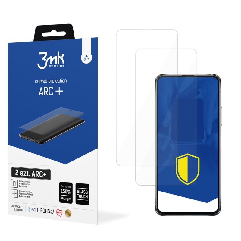 2x Folia na zaokrąglony ekran do do Asus Zenfone 7 Pro - 3mk ARC+