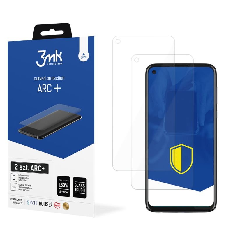 2x Folia na zaokrąglony ekran do do Motorola Moto G Pro - 3mk ARC+