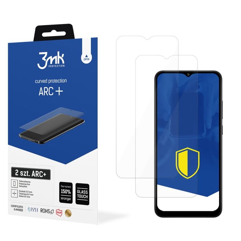 2x Folia na zaokrąglony ekran do do Samsung Galaxy A02s - 3mk ARC+
