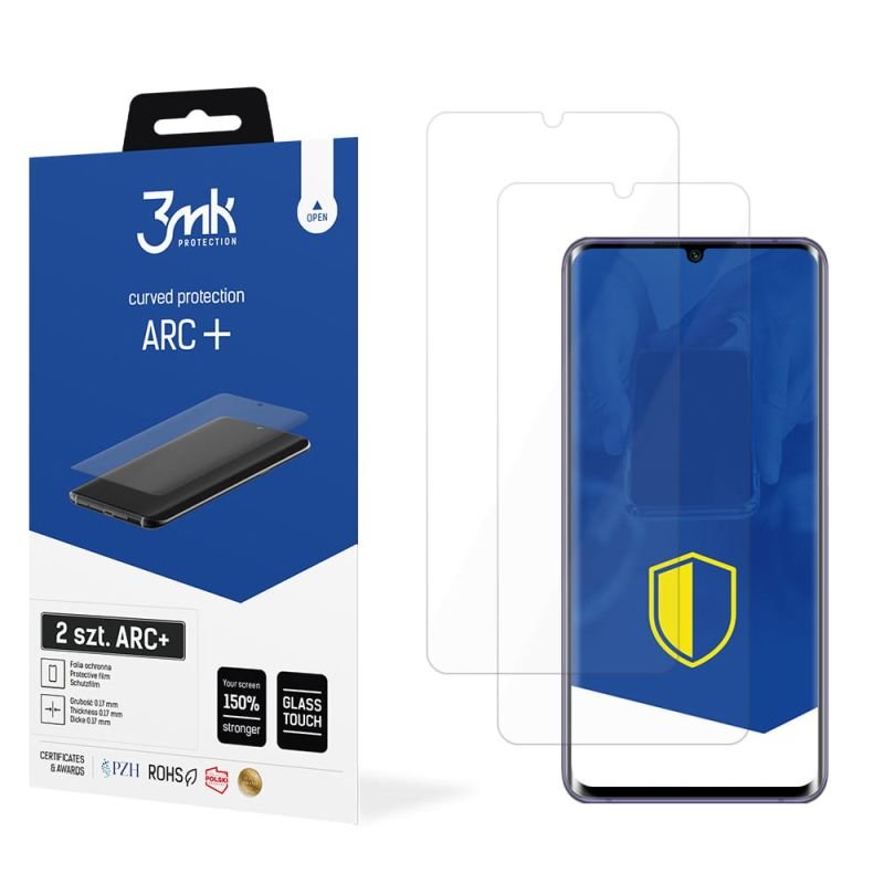 2x Folia na zaokrąglony ekran do do Xiaomi Mi Note 10 - 3mk ARC+