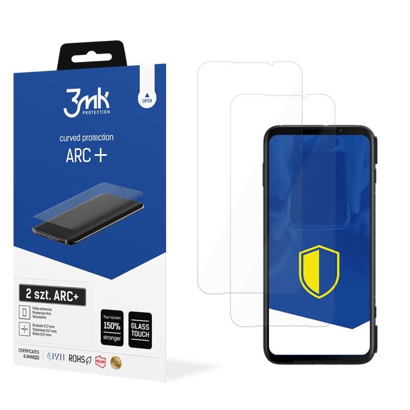 2x Folia na zaokrąglony ekran do do Xiaomi Black Shark 3 - 3mk ARC+