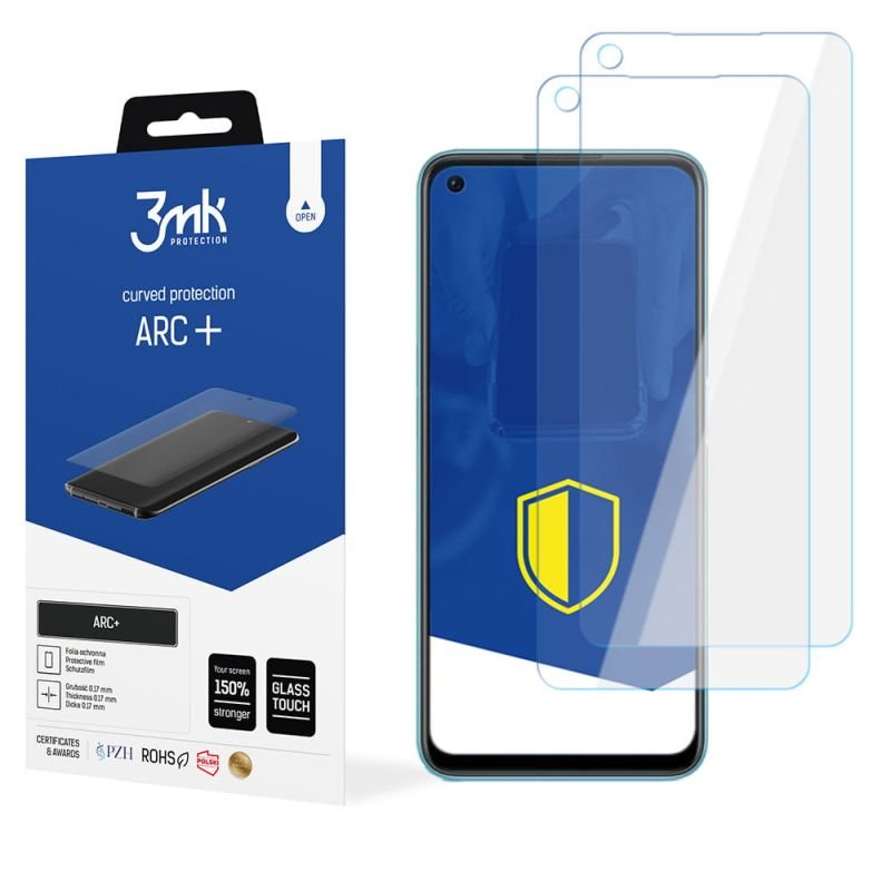 2x Folia na zaokrąglony ekran do do Oppo A76 - 3mk ARC+