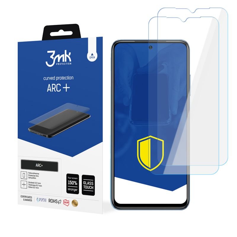 2x Folia na zaokrąglony ekran do do Xiaomi POCO M5s - 3mk ARC+