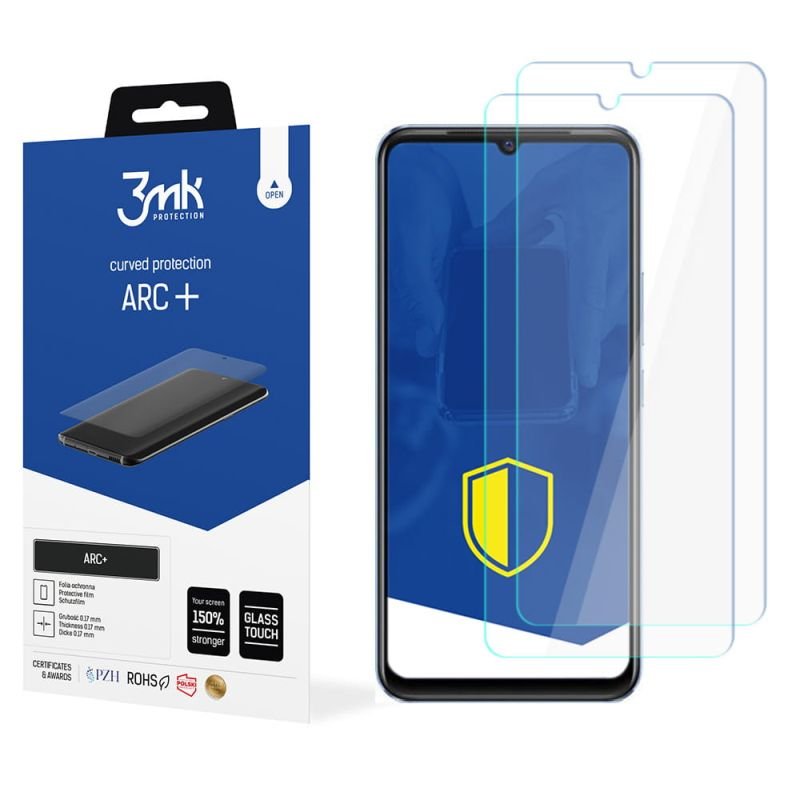 2x Folia na zaokrąglony ekran do do Vivo V23e - 3mk ARC+