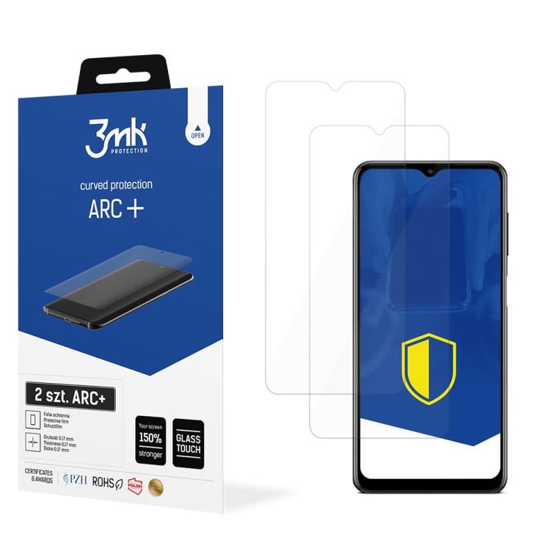 2x Folia na zaokrąglony ekran do do Samsung Galaxy M12 - 3mk ARC+