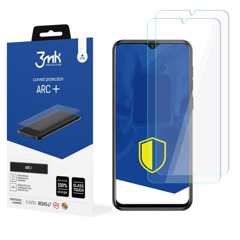 2x Folia na zaokrąglony ekran do do Ulefone Note 7 - 3mk ARC+