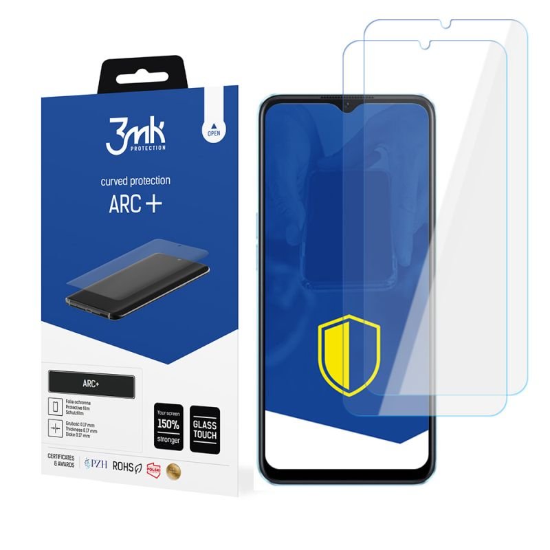 2x Folia na zaokrąglony ekran do do Oppo A57s - 3mk ARC+