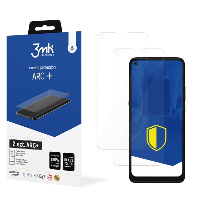 2x Folia na zaokrąglony ekran do do Motorola Moto G9 Power - 3mk ARC+