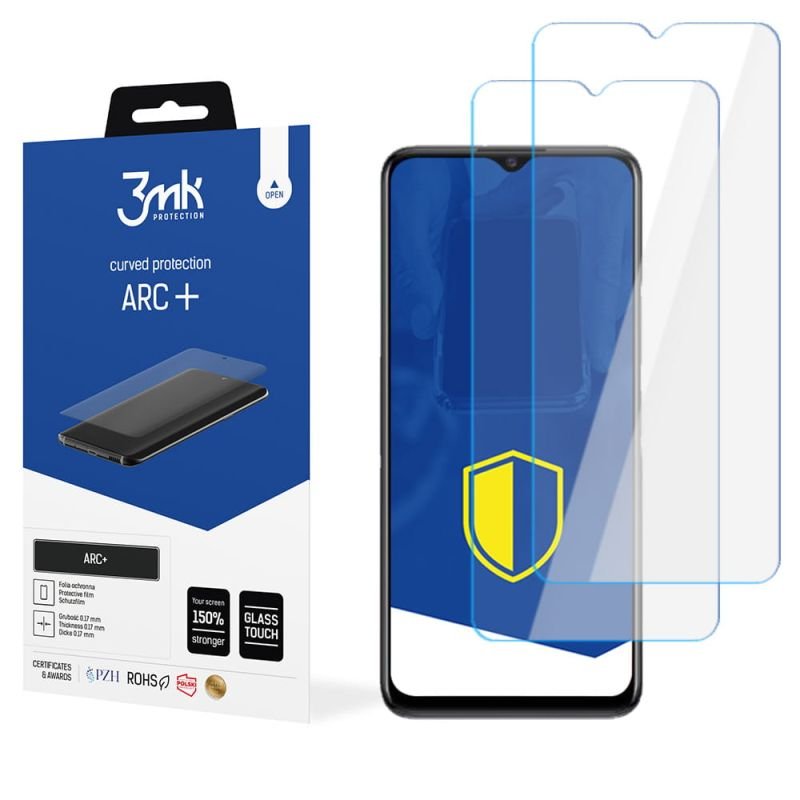 2x Folia na zaokrąglony ekran do do Vivo Y53s - 3mk ARC+