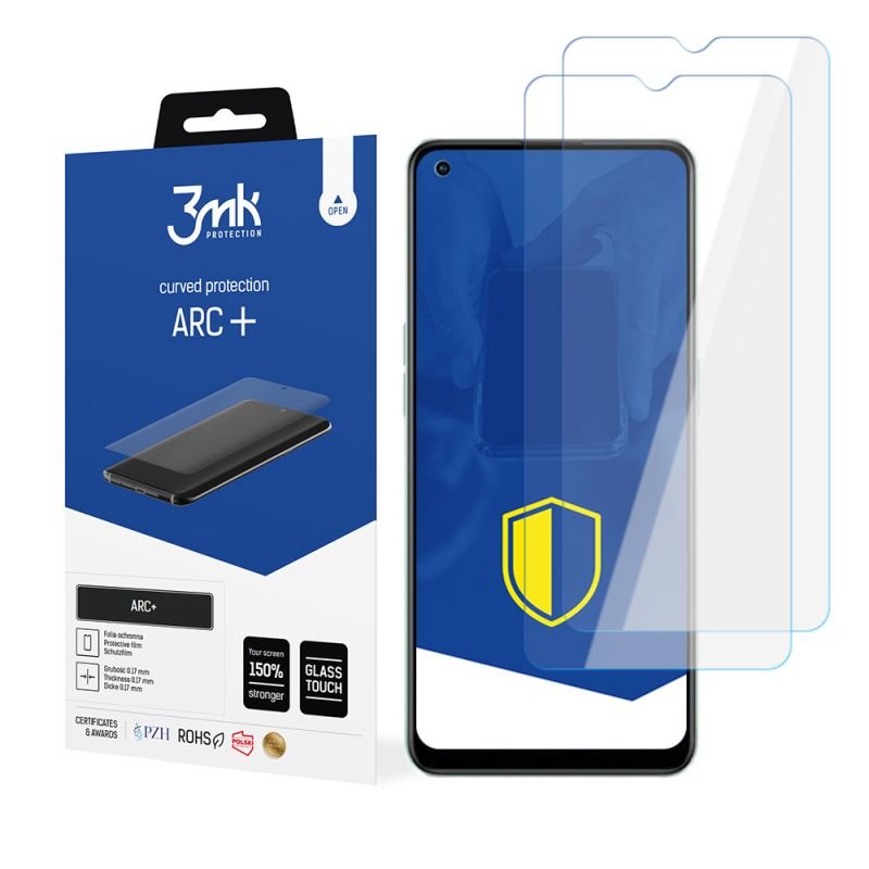 2x Folia na zaokrąglony ekran do do OPPO Reno 7 Lite 5G - 3mk ARC+