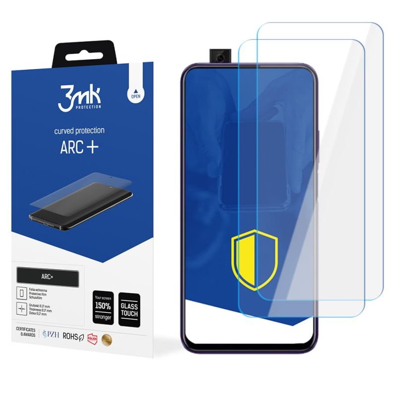 2x Folia na zaokrąglony ekran do do Honor 9X Pro - 3mk ARC+