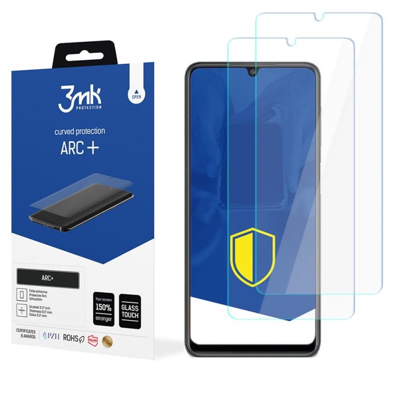 2x Folia na zaokrąglony ekran do do Samsung Galaxy M22 - 3mk ARC+