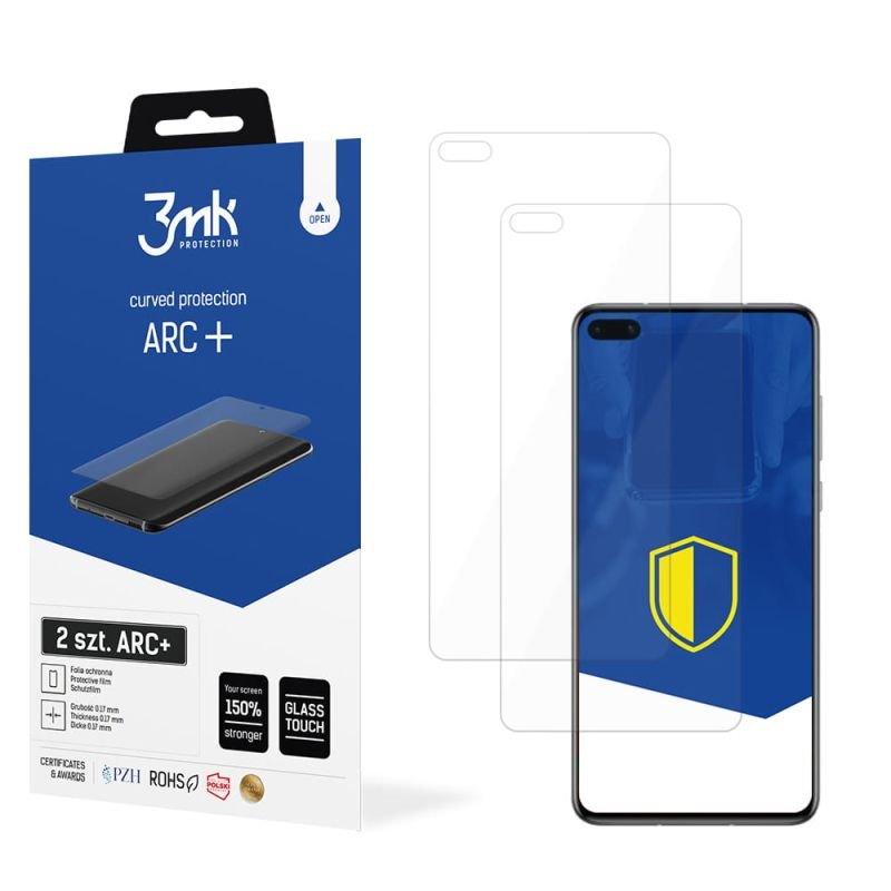 2x Folia na zaokrąglony ekran do do Huawei P40 5G - 3mk ARC+