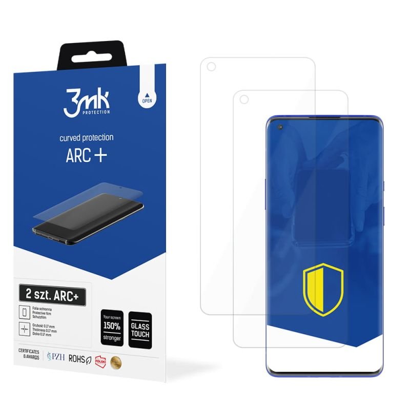 2x Folia na zaokrąglony ekran do do OnePlus 8 5G - 3mk ARC+