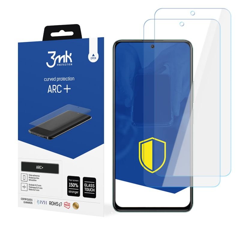 2x Folia na zaokrąglony ekran do do Xiaomi POCO F4 5G - 3mk ARC+