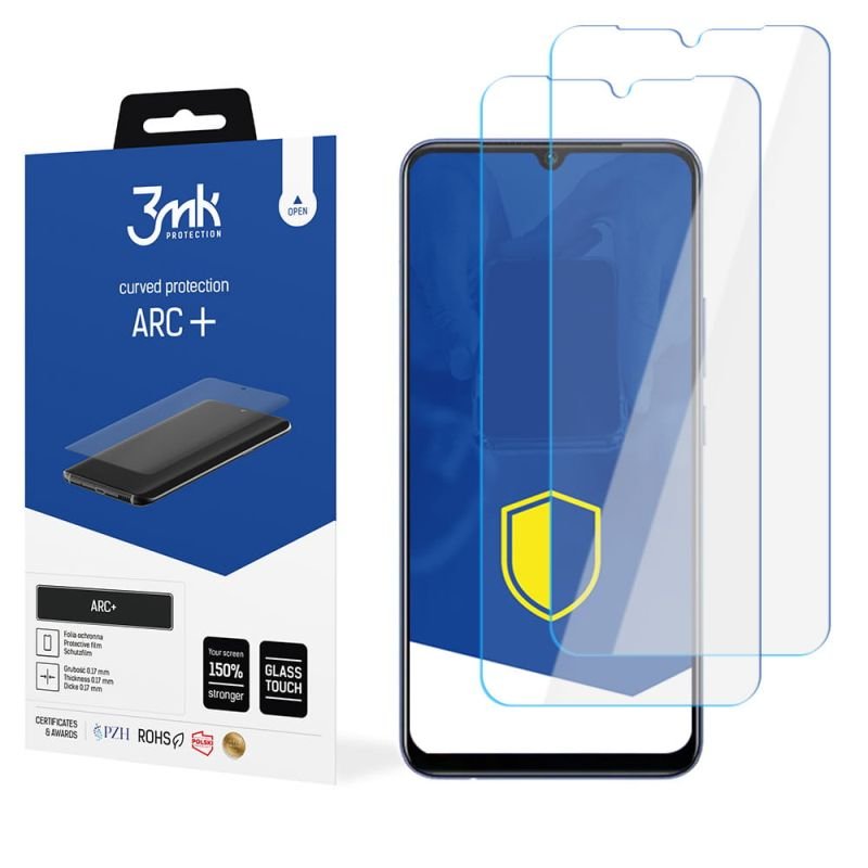 2x Folia na zaokrąglony ekran do do Vivo Y73 2021 - 3mk ARC+