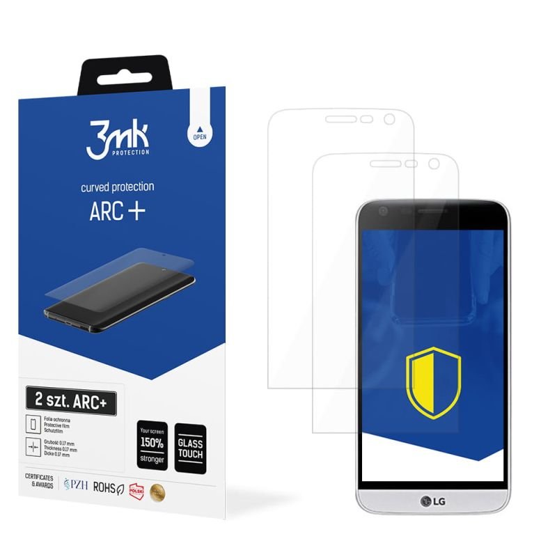 2x Folia na zaokrąglony ekran do do LG G7 ThinQ - 3mk ARC+