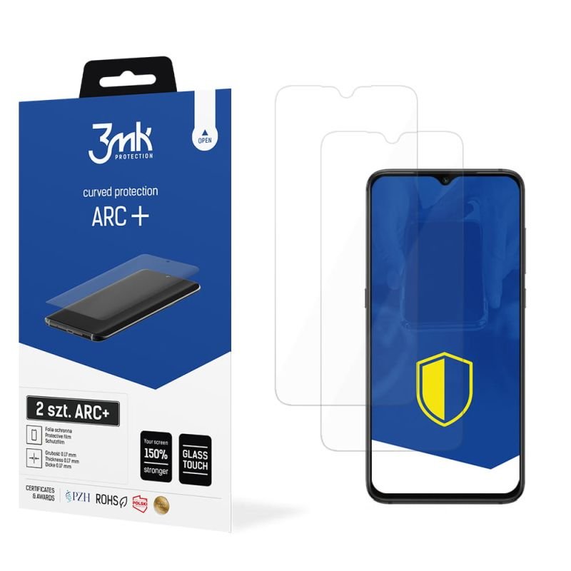 2x Folia na zaokrąglony ekran do do Xiaomi Redmi 9C - 3mk ARC+