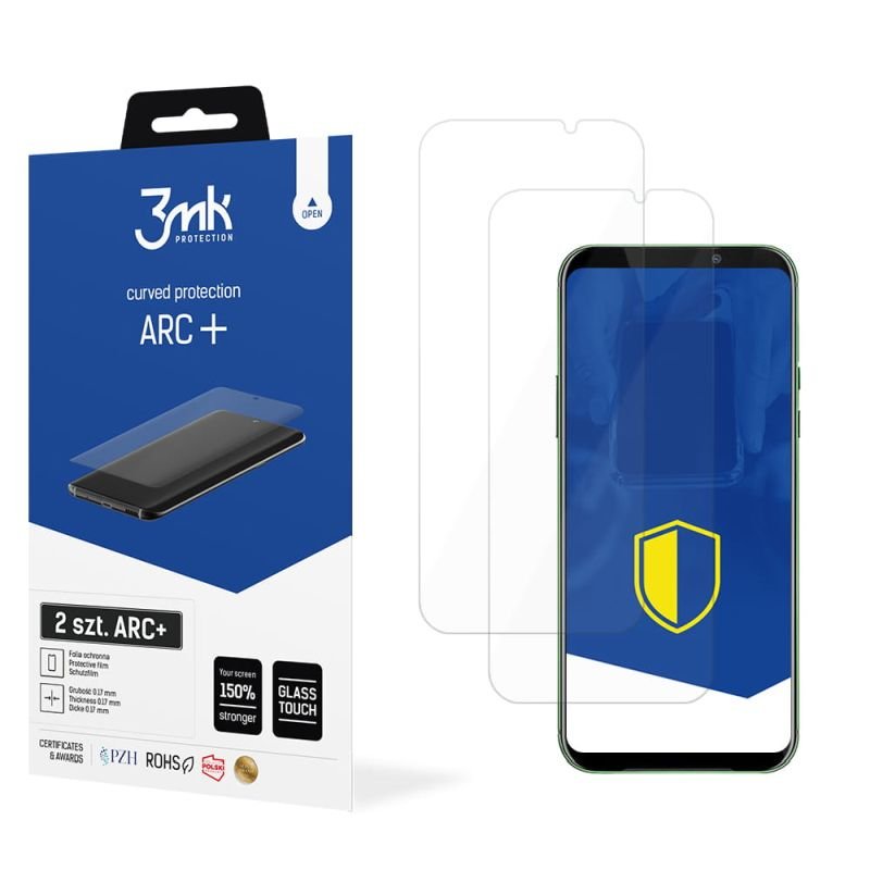 2x Folia na zaokrąglony ekran do do Xiaomi Black Shark 2 - 3mk ARC+