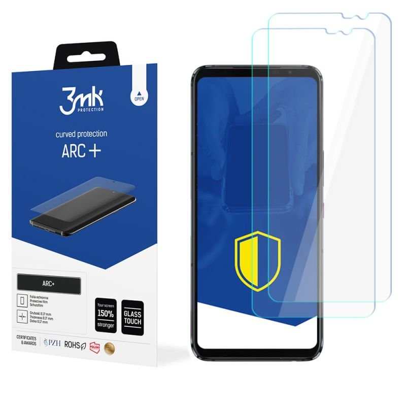 2x Folia na zaokrąglony ekran do do Asus ROG Phone 5s/5s Pro - 3mk ARC+