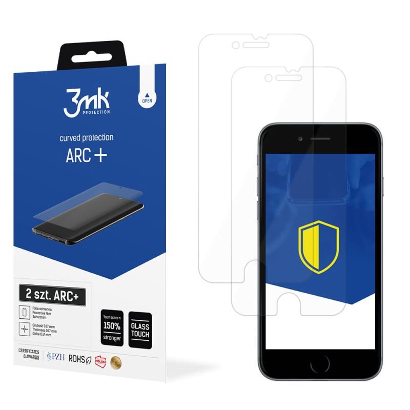 2x Folia na zaokrąglony ekran do do Apple iPhone 6 Plus/6s Plus - 3mk ARC+