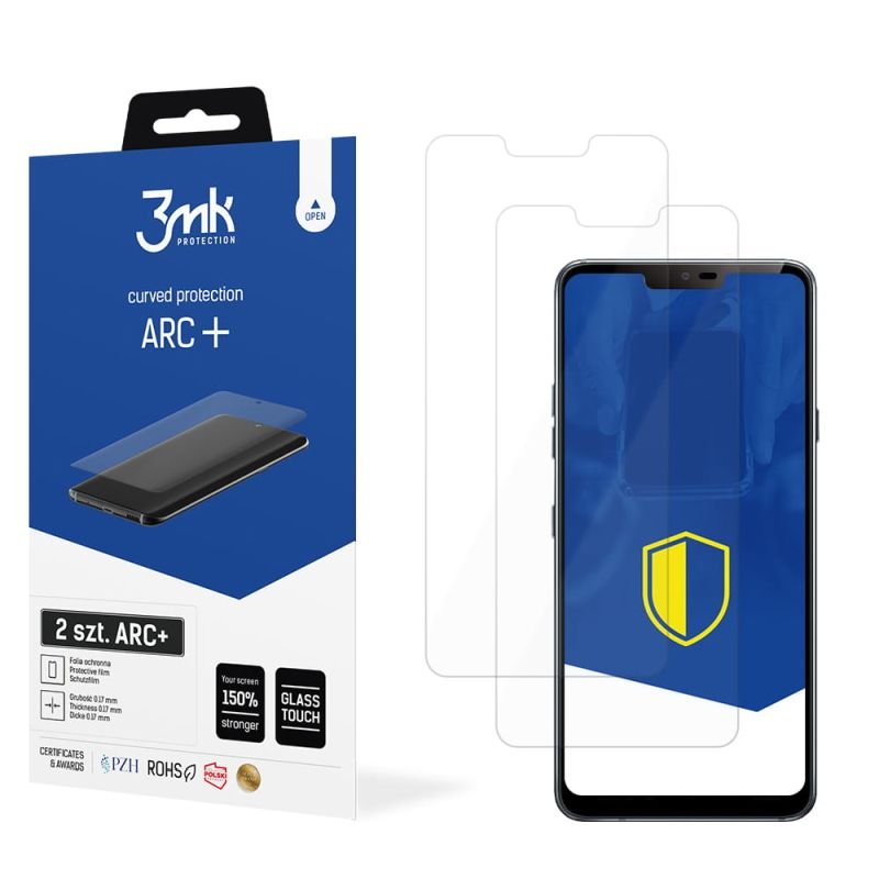 2x Folia na zaokrąglony ekran do do LG K61/K61s - 3mk ARC+