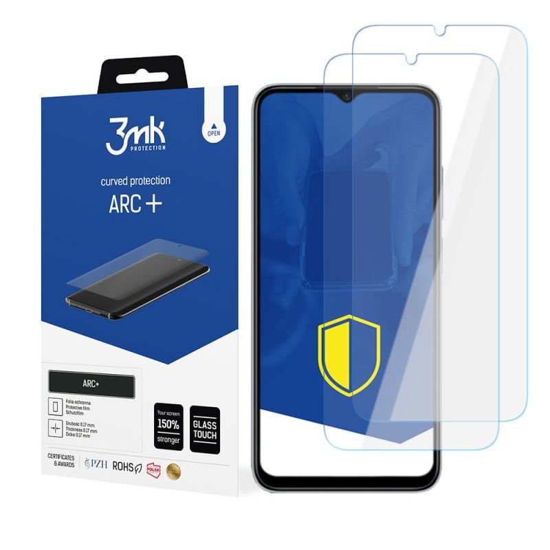 2x Folia na zaokrąglony ekran do do Xiaomi Redmi Note 11E 5G/Redmi 10 5G - 3mk ARC+