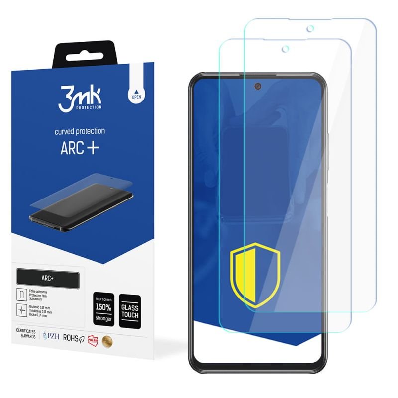 2x Folia na zaokrąglony ekran do do ZTE S30 Pro 5G - 3mk ARC+