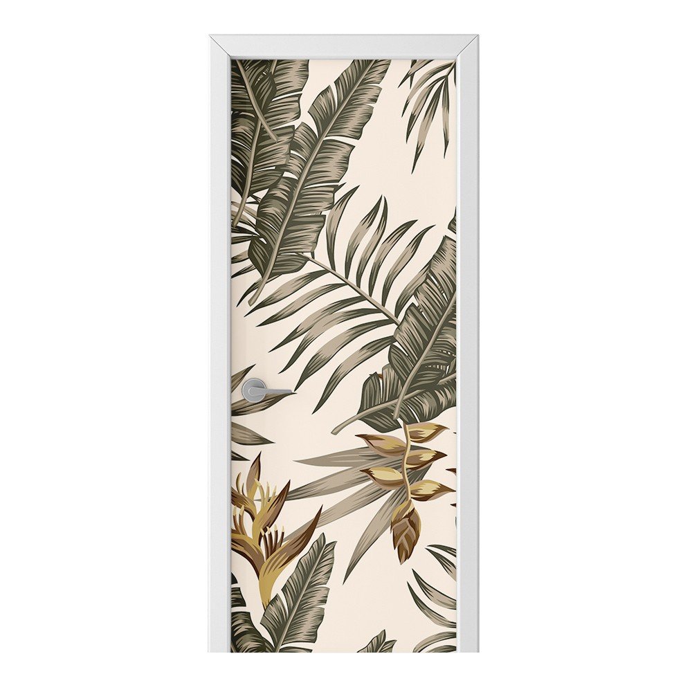 Naklejka na drzwi HOMEPRINT Drzewa tropikalne 95x205 cm