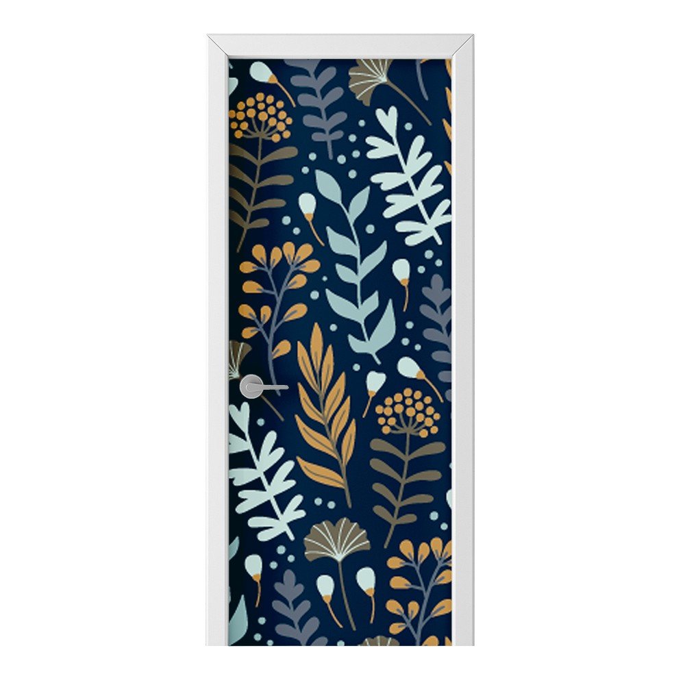 Naklejka na drzwi HOMEPRINT Nowoczesny wzór roślinny 75x205 cm
