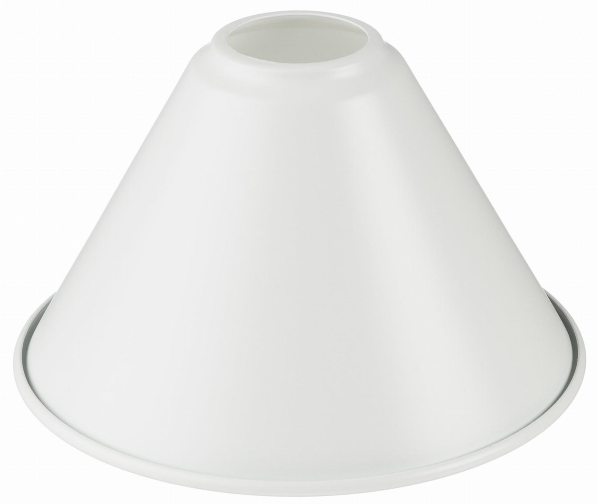 Klosz metalowy mały biały stożek loft E27