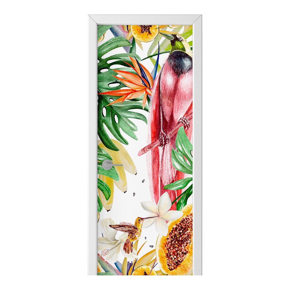 Naklejka na drzwi HOMEPRINT Egzotyczny ptak 85x205 cm