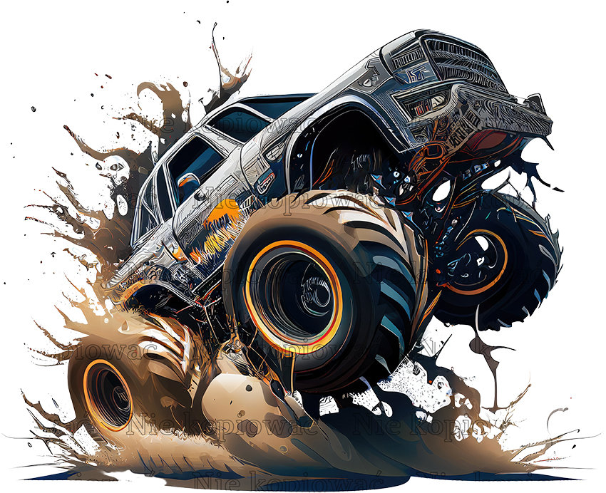 Naprasowanka Monster Truck motoryzacja 1