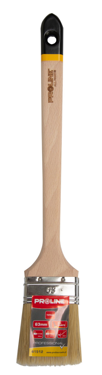 Pędzel kątowy professional 76mm rączka drewniana, uniwersalny Proline
