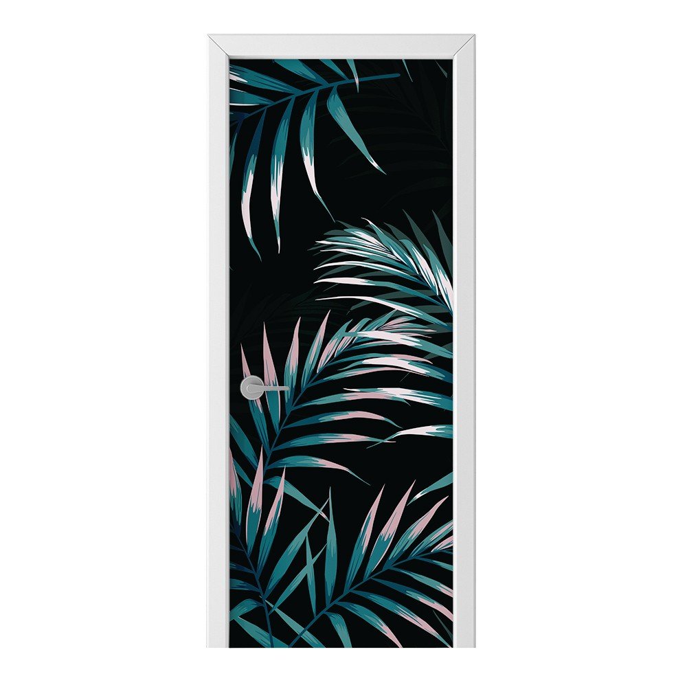 Naklejka na drzwi HOMEPRINT Liście z drzew palmy 95x205 cm