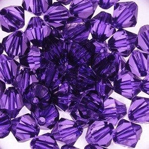 KRYSZTAŁKI DIAMENTOWE FIOLETOWE 10MM 20SZT