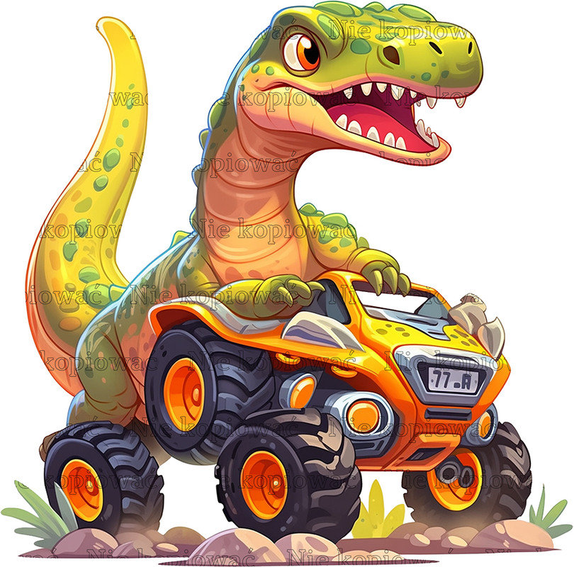 Naprasowanka T-Rex dinozaur monster truck 6